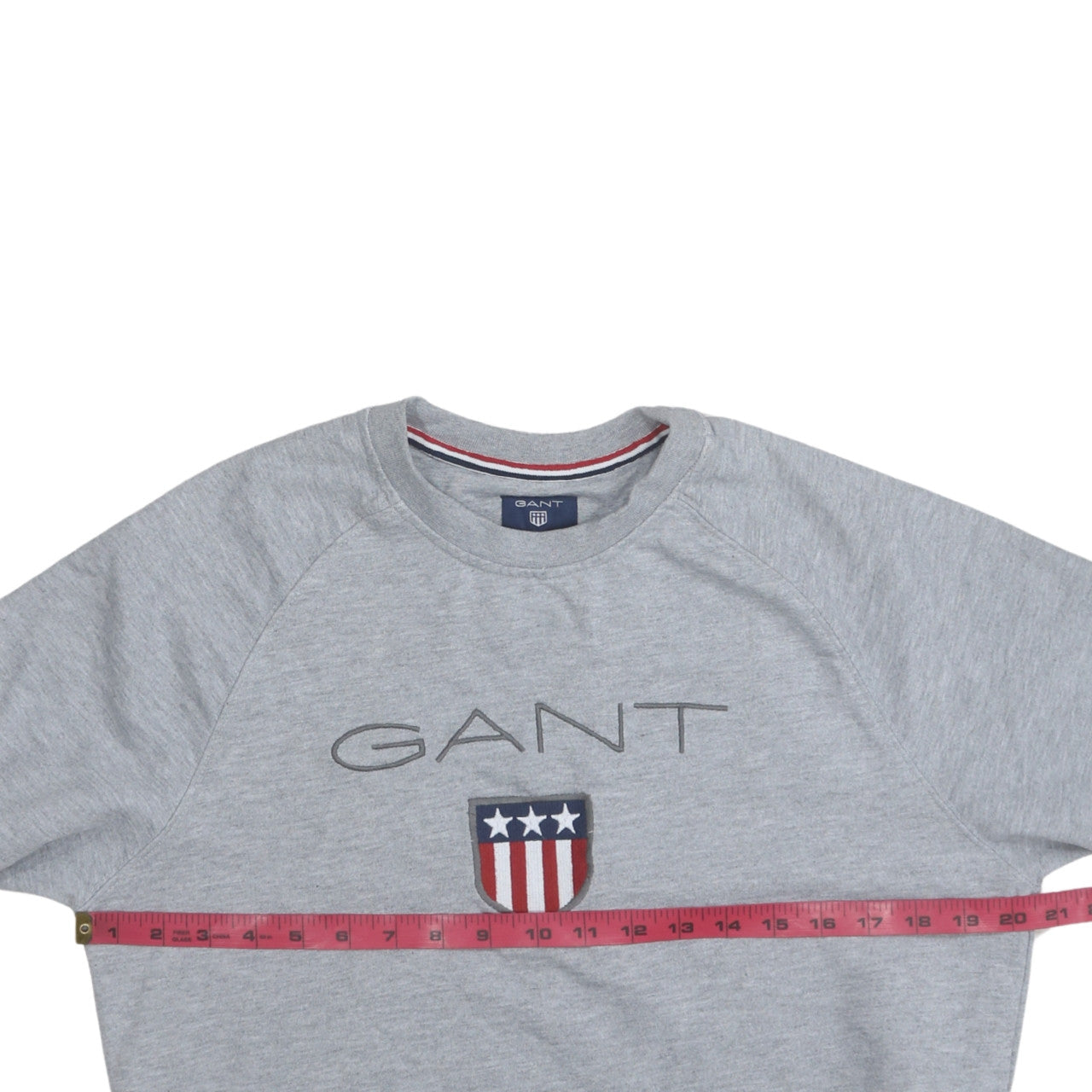 GANT Men's Grey Embroidered Logo Sweatshirt M Regular Fit