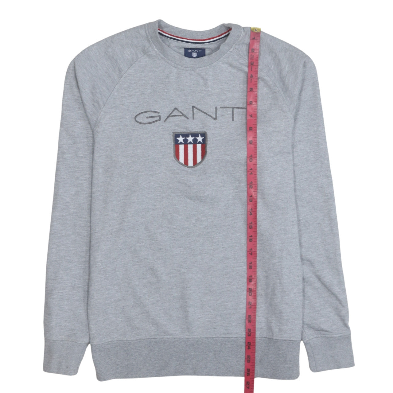 GANT Men's Grey Embroidered Logo Sweatshirt M Regular Fit