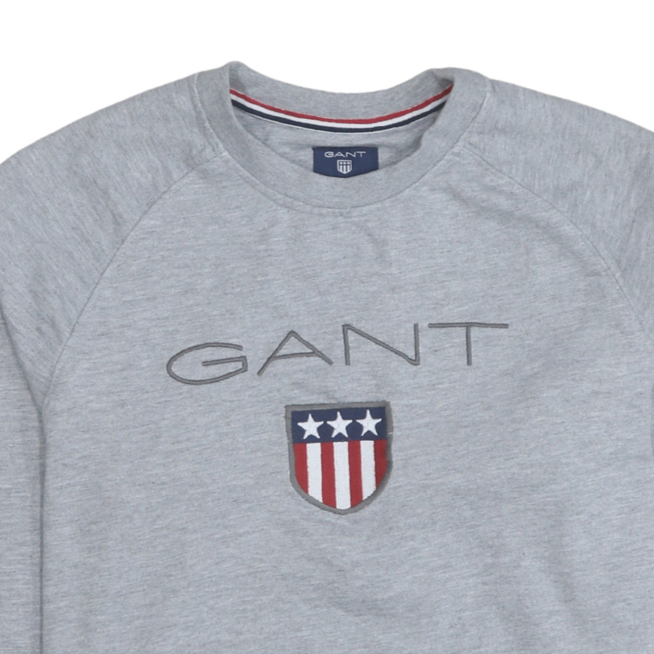 GANT Men's Grey Embroidered Logo Sweatshirt M Regular Fit