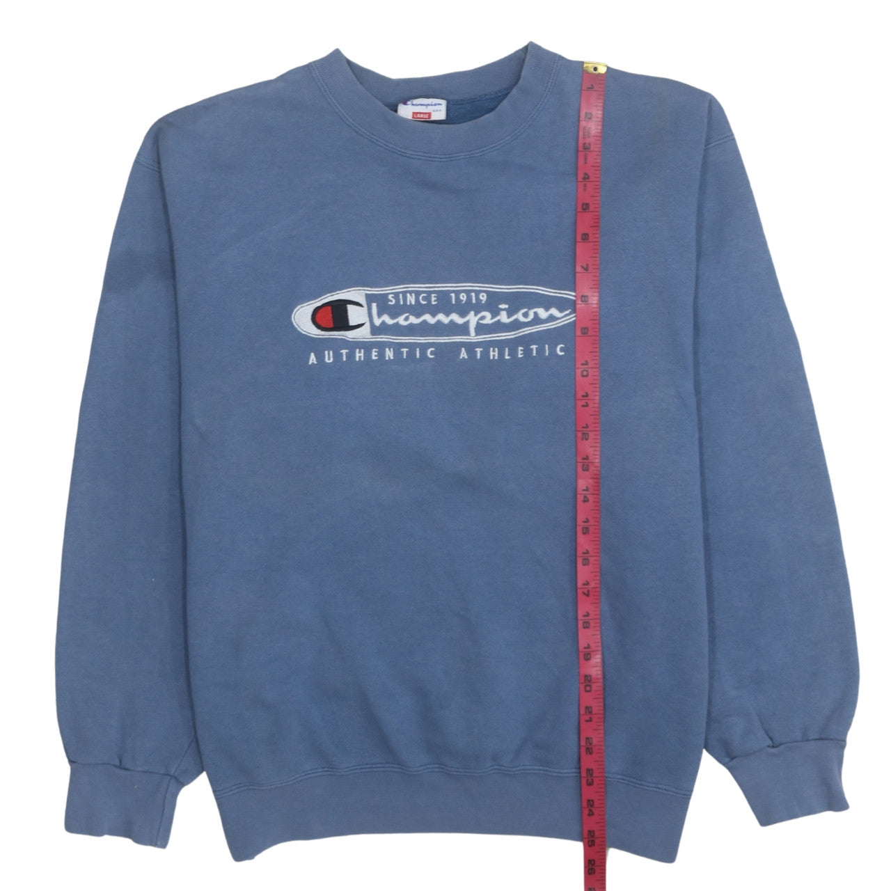 Champion Men's Blue Large Crew Neck Pullover Sweatshirt