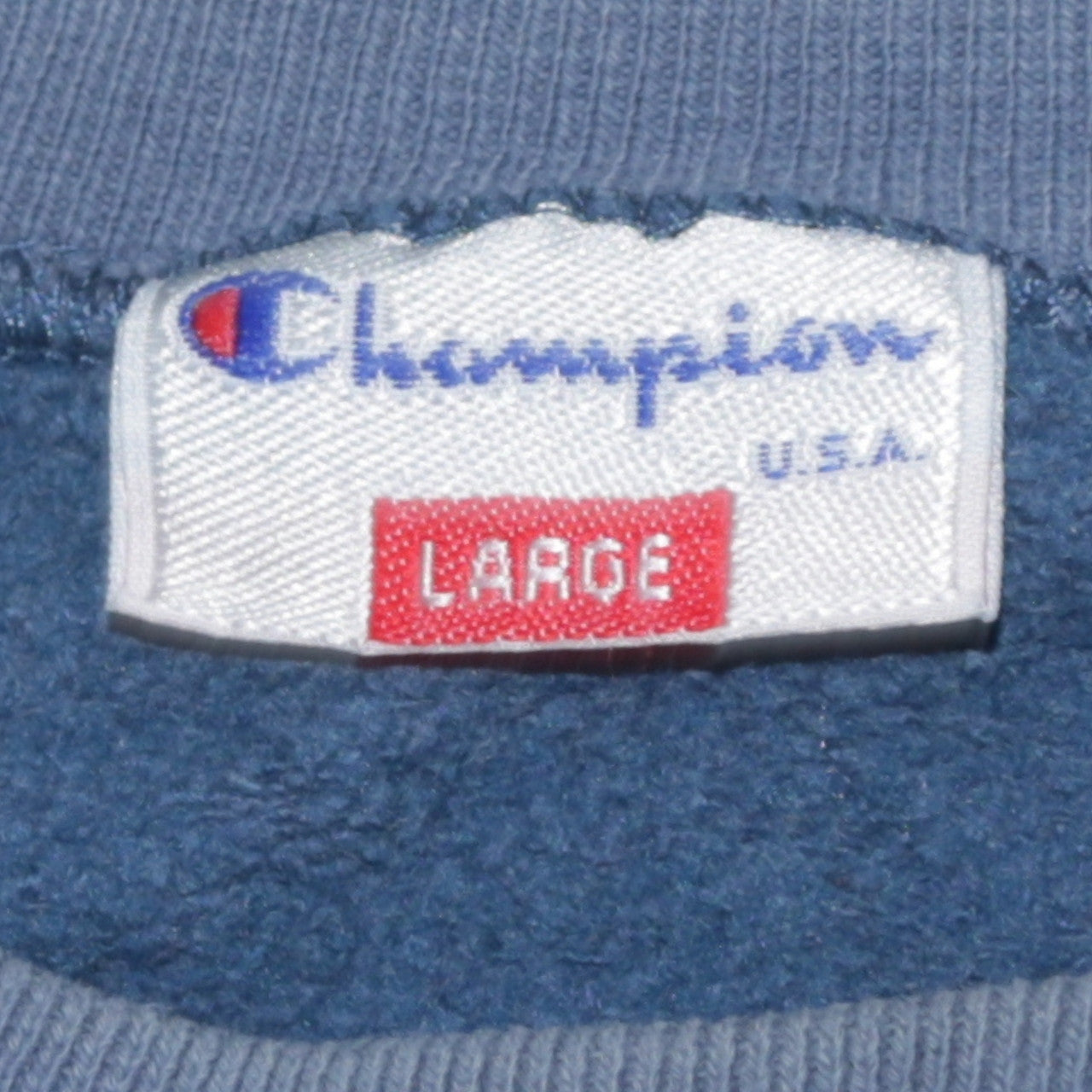 Champion Men's Blue Large Crew Neck Pullover Sweatshirt