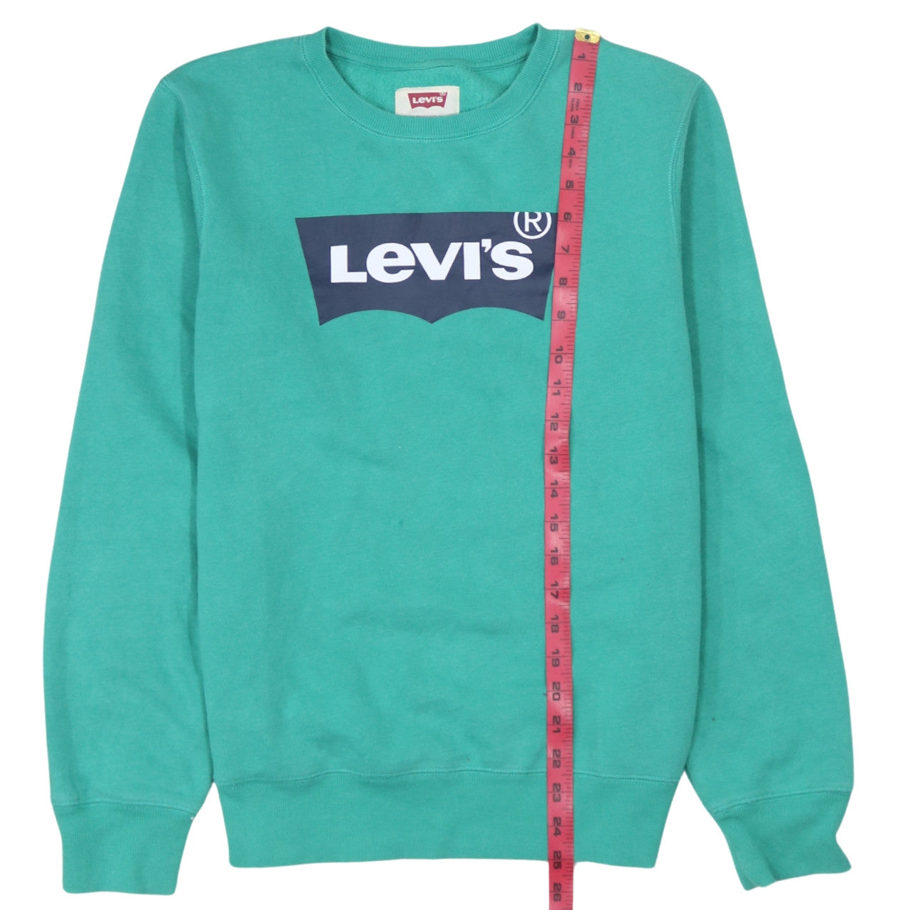 Levi's Boys Green Logo Graphic Crew Neck Sweatshirt 16 Years