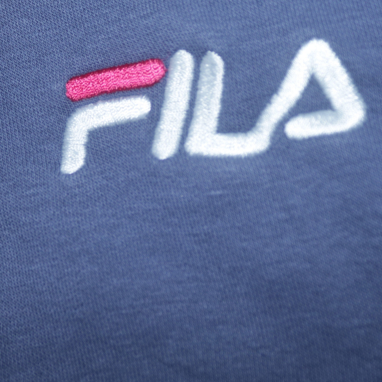 Fila Men's Blue Pullover Hoodie Small Embroidered Logo Sportswear