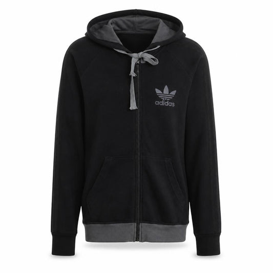 Adidas Men’s Black Full Zip Hoodie Size S Fleece Sportswear