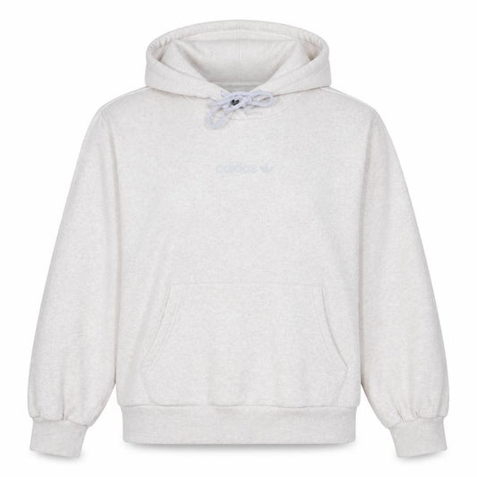 Adidas Women Beige Pullover Hoodie UK 12 Classic Logo Sweatshirt