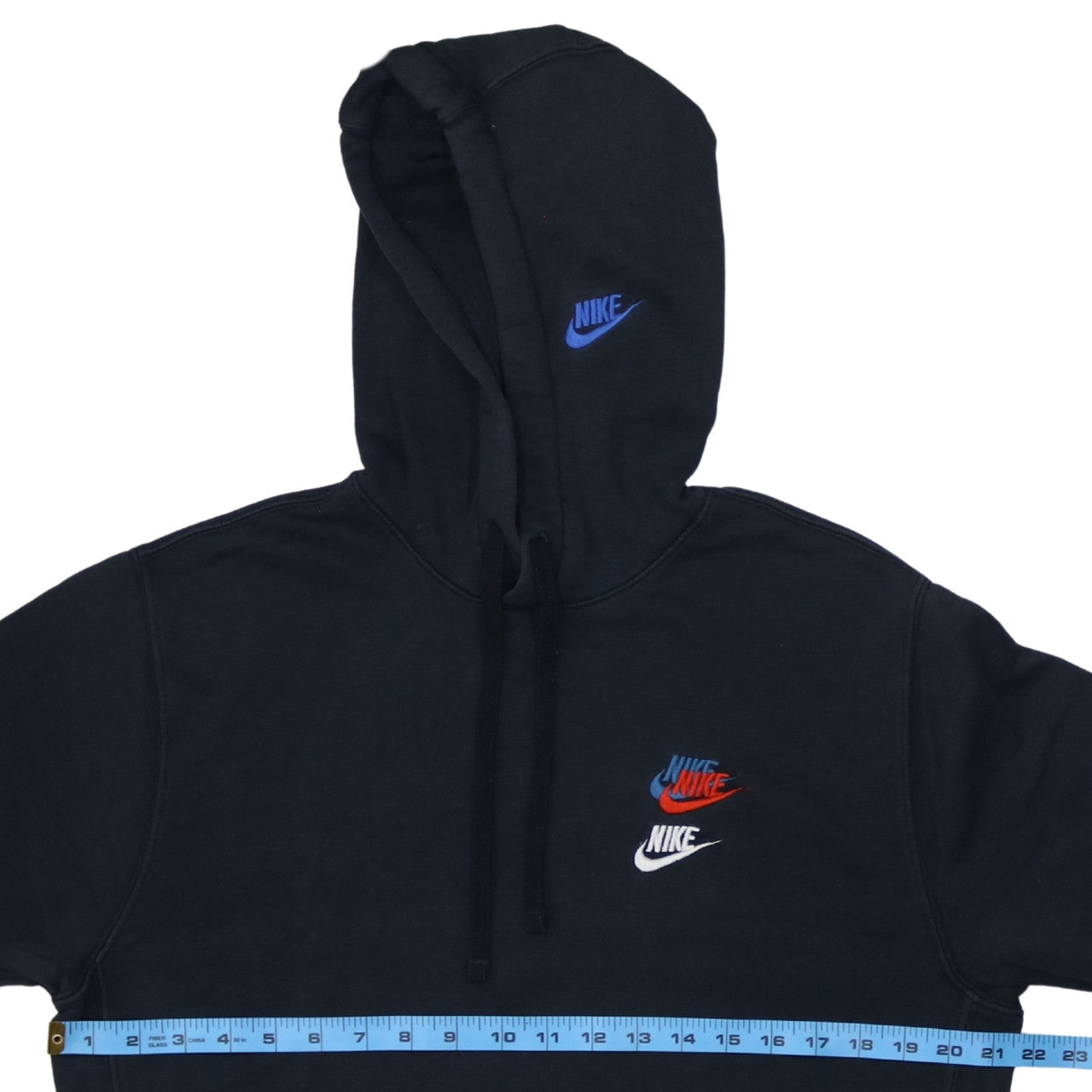 Nike Men’s Black Pullover Hoodie M Logo Embroidered Sportswear