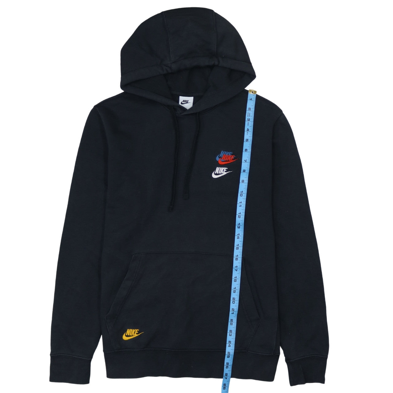 Nike Men’s Black Pullover Hoodie M Logo Embroidered Sportswear
