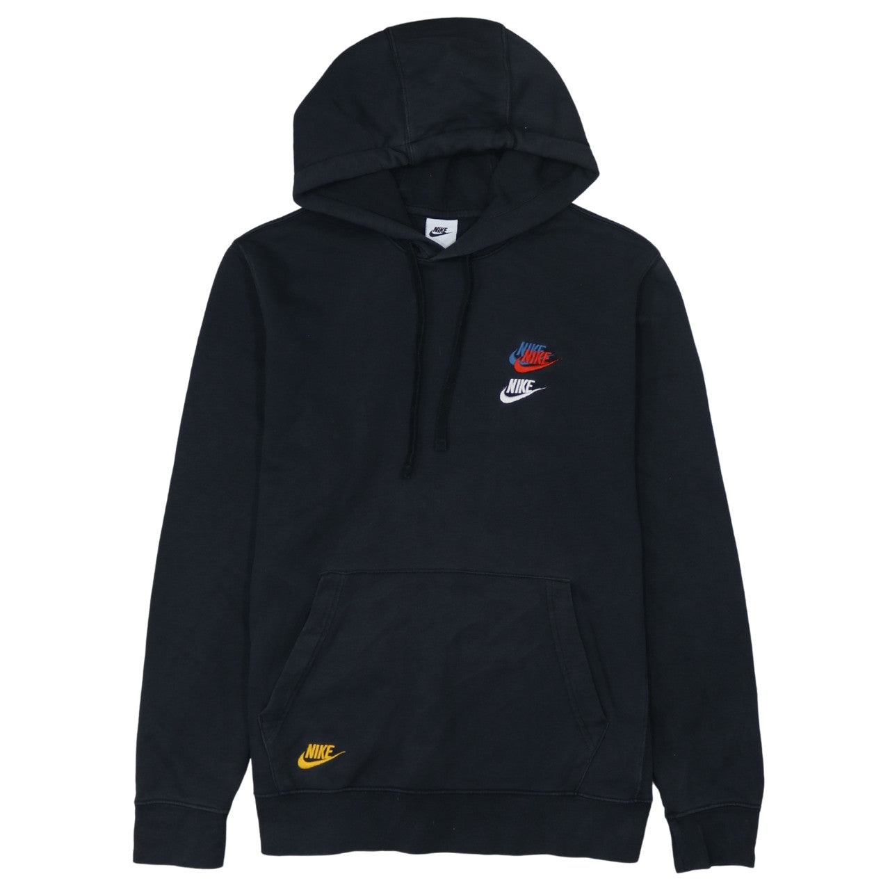 Nike Men’s Black Pullover Hoodie M Logo Embroidered Sportswear