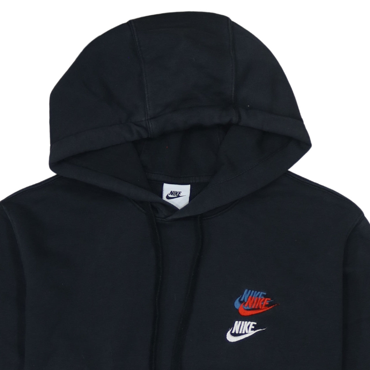 Nike Men’s Black Pullover Hoodie M Logo Embroidered Sportswear