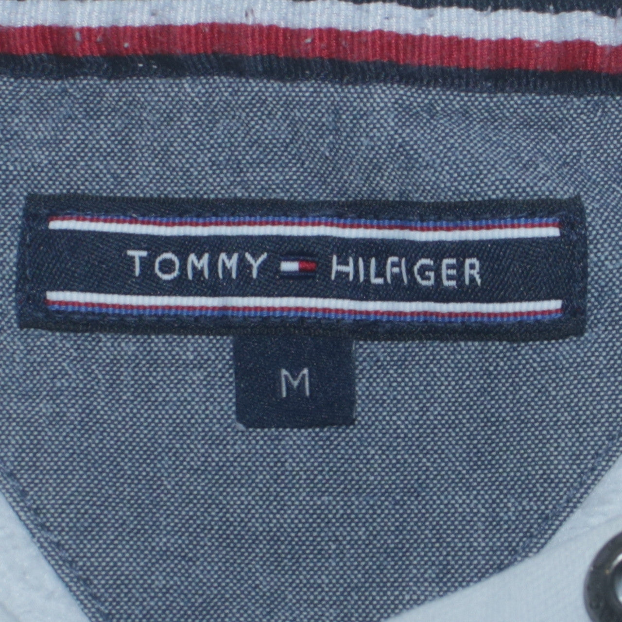 Tommy Hilfiger Men's White Pullover Hoodie M Logo Fleece Sweatshirt