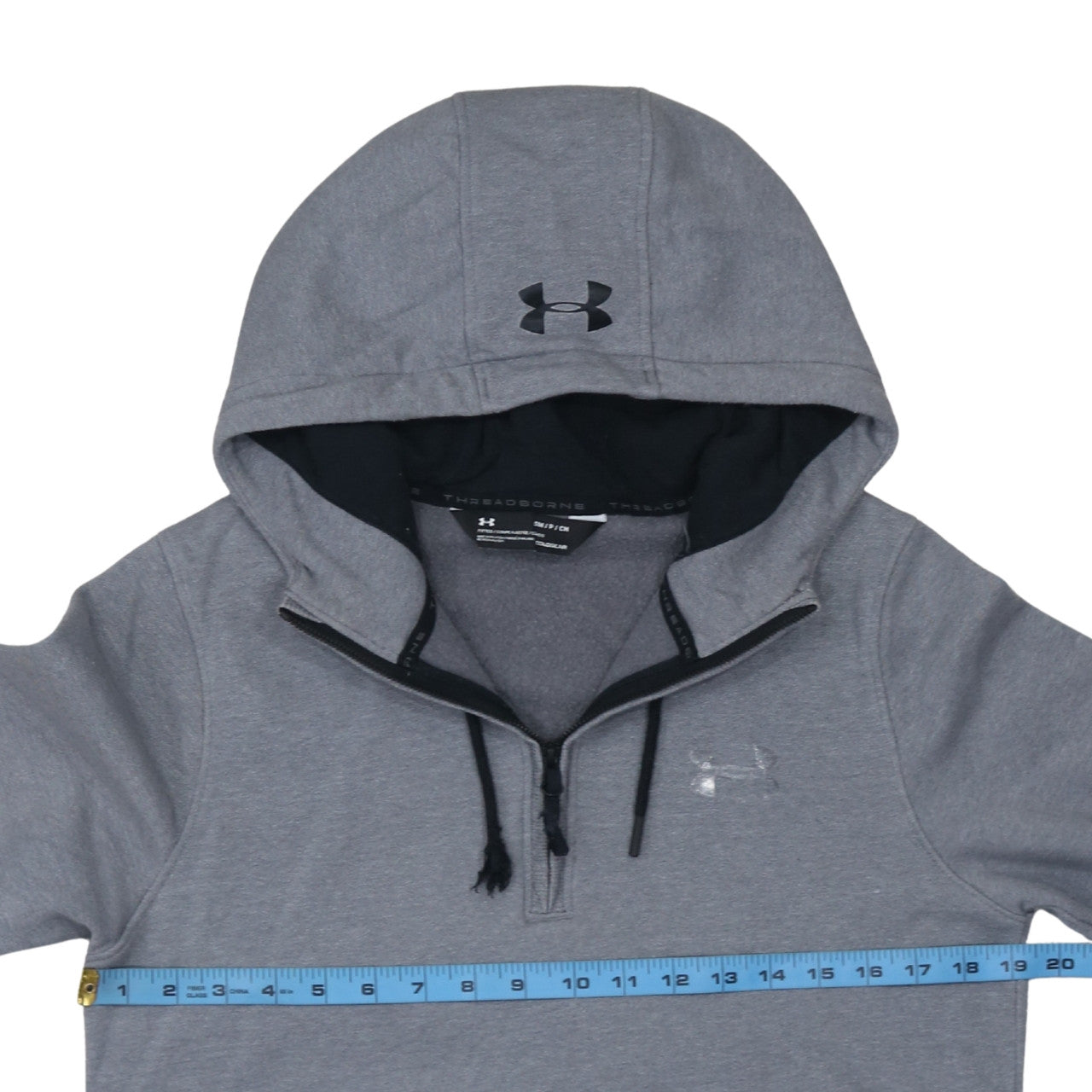 Under Armour Men's Grey 1/2 Zip Hooded Sweatshirt Size S