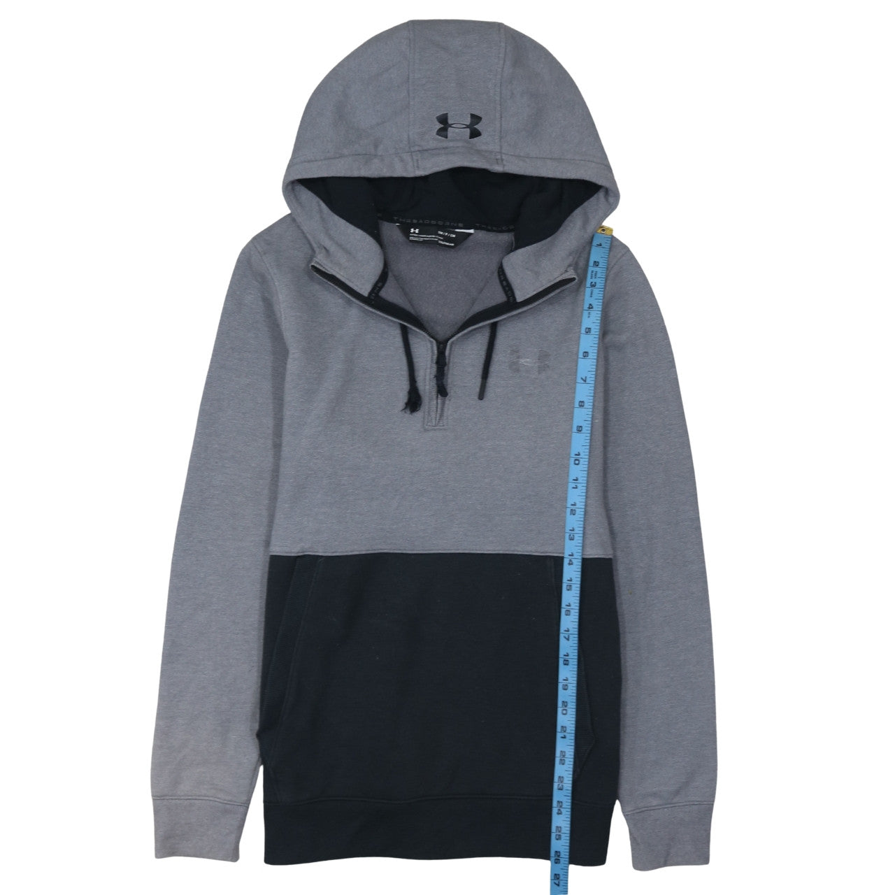 Under Armour Men's Grey 1/2 Zip Hooded Sweatshirt Size S