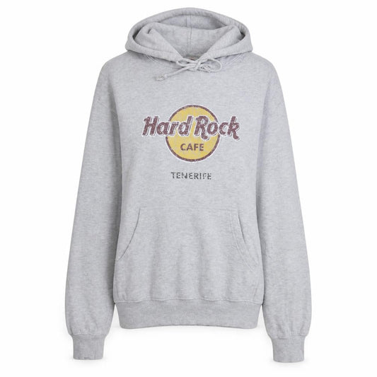 Hard Rock Cafe Women's Grey Medium Pullover Hoodie Tenerife Design