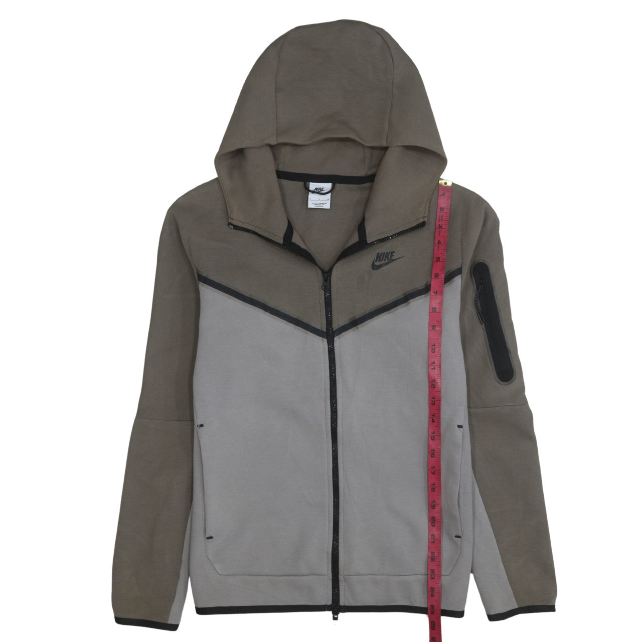 Nike Men's Brown Full Zip Hoodie Size S Regular Fit Sportswear