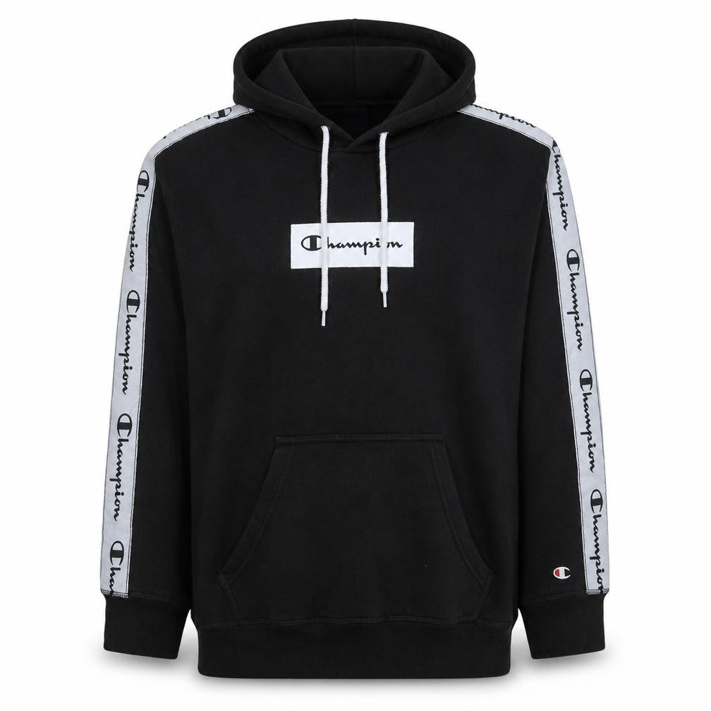 Champion Men's Black Small Pullover Hoodie with Logo and Pockets