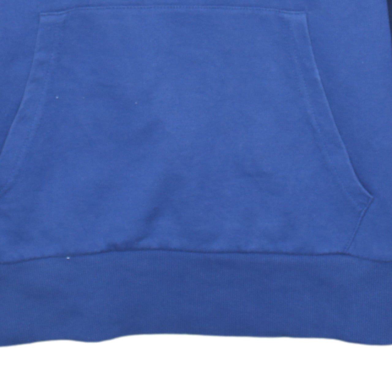 Umbro Men’s Blue Pullover Hoodie L Sports Logo Fleece Sweatshirt