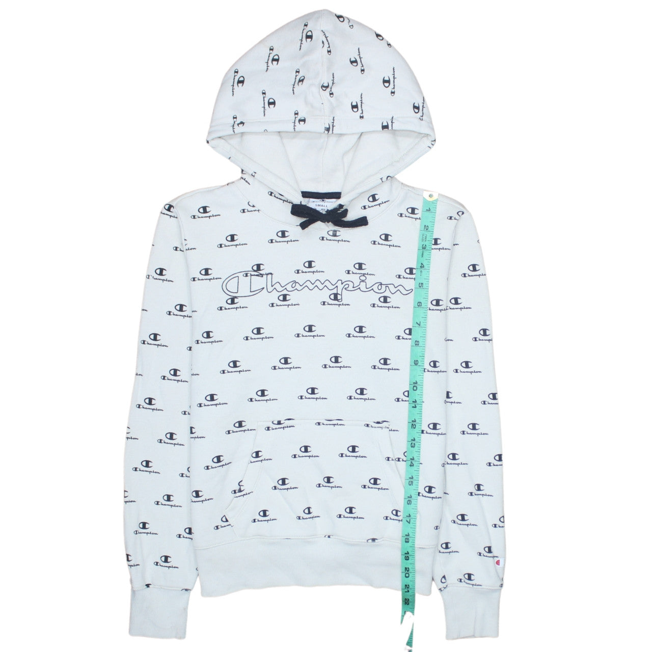 Champion Women's White Logo Print Pullover Hoodie Size S