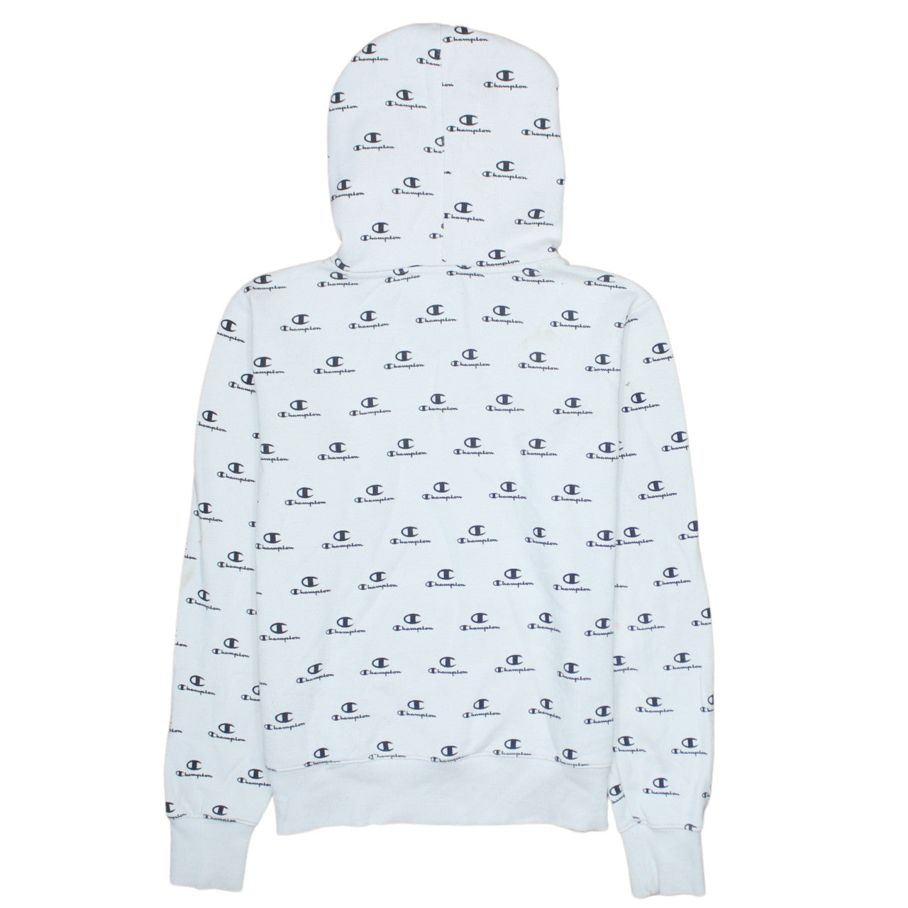Champion Women's White Logo Print Pullover Hoodie Size S