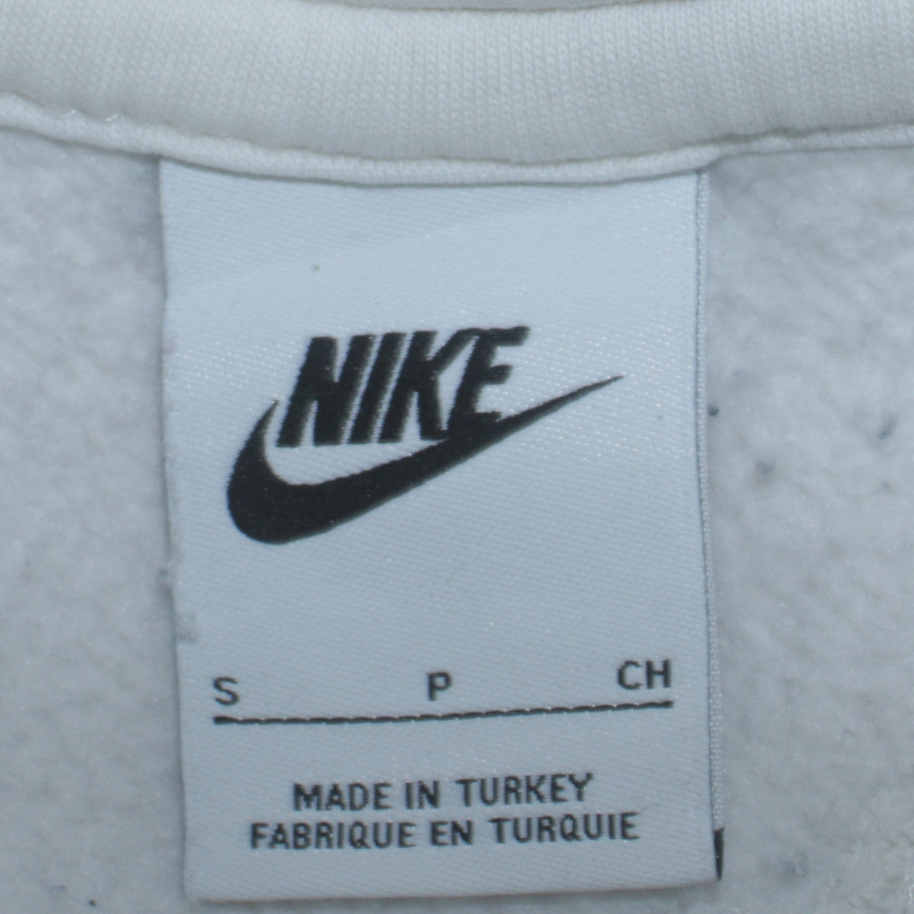 Nike Men's White Pullover Hoodie Small Logo Graphic Fleece