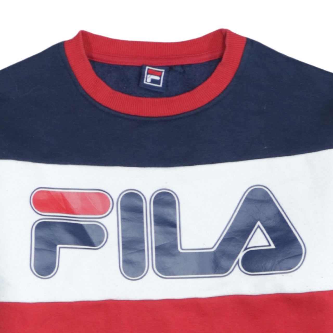 Fila Men's Multicoloured Crew Neck Pullover Sweatshirt Size S