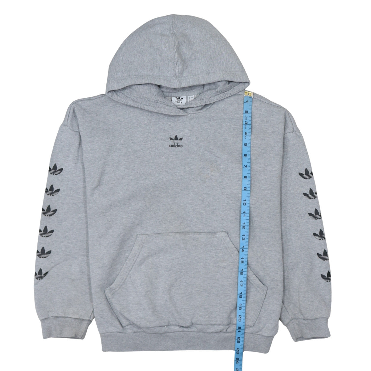 Adidas Women Grey Long Sleeve Pullover Hoodie Size 8