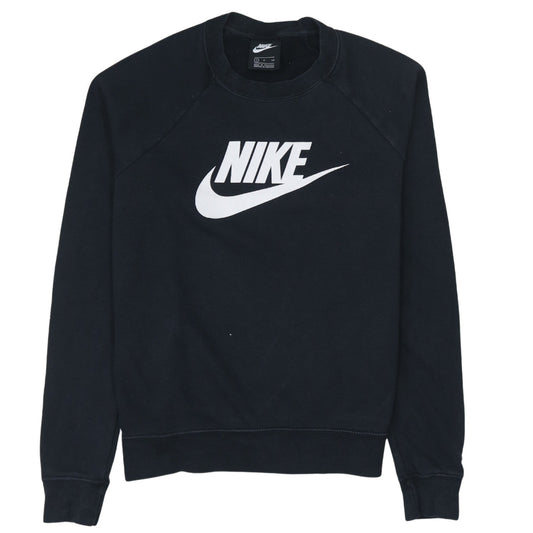 Nike Women's Black Small Pullover Sweatshirt with Logo Print