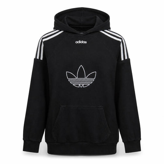 Adidas Womens Black XS Pullover Hoodie with Trefoil Logo