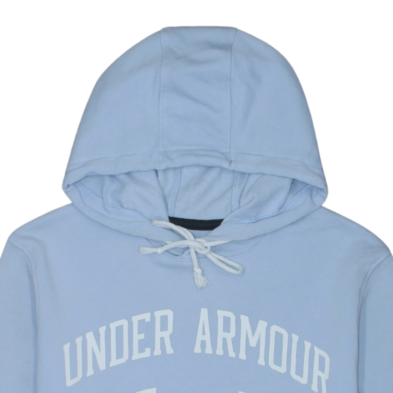 Under Armour Women Blue Pullover Hoodie Medium Loose Fit Logo Sweatshirt