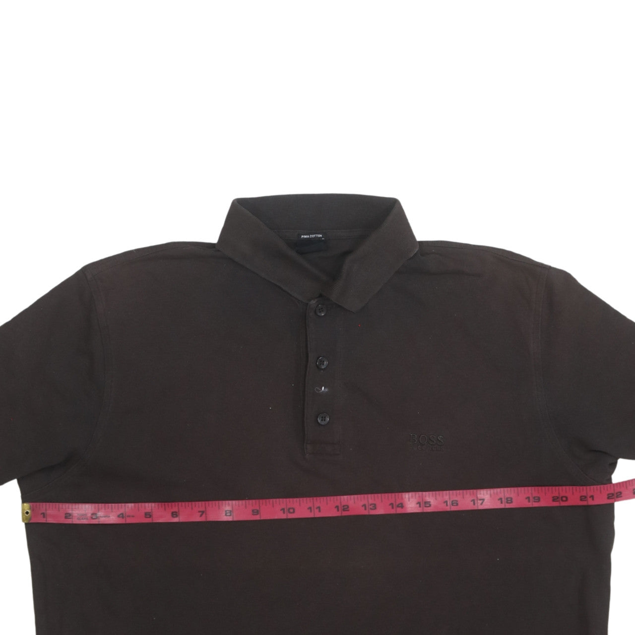Hugo Boss Men's Brown Pima Cotton Polo Shirt Size L