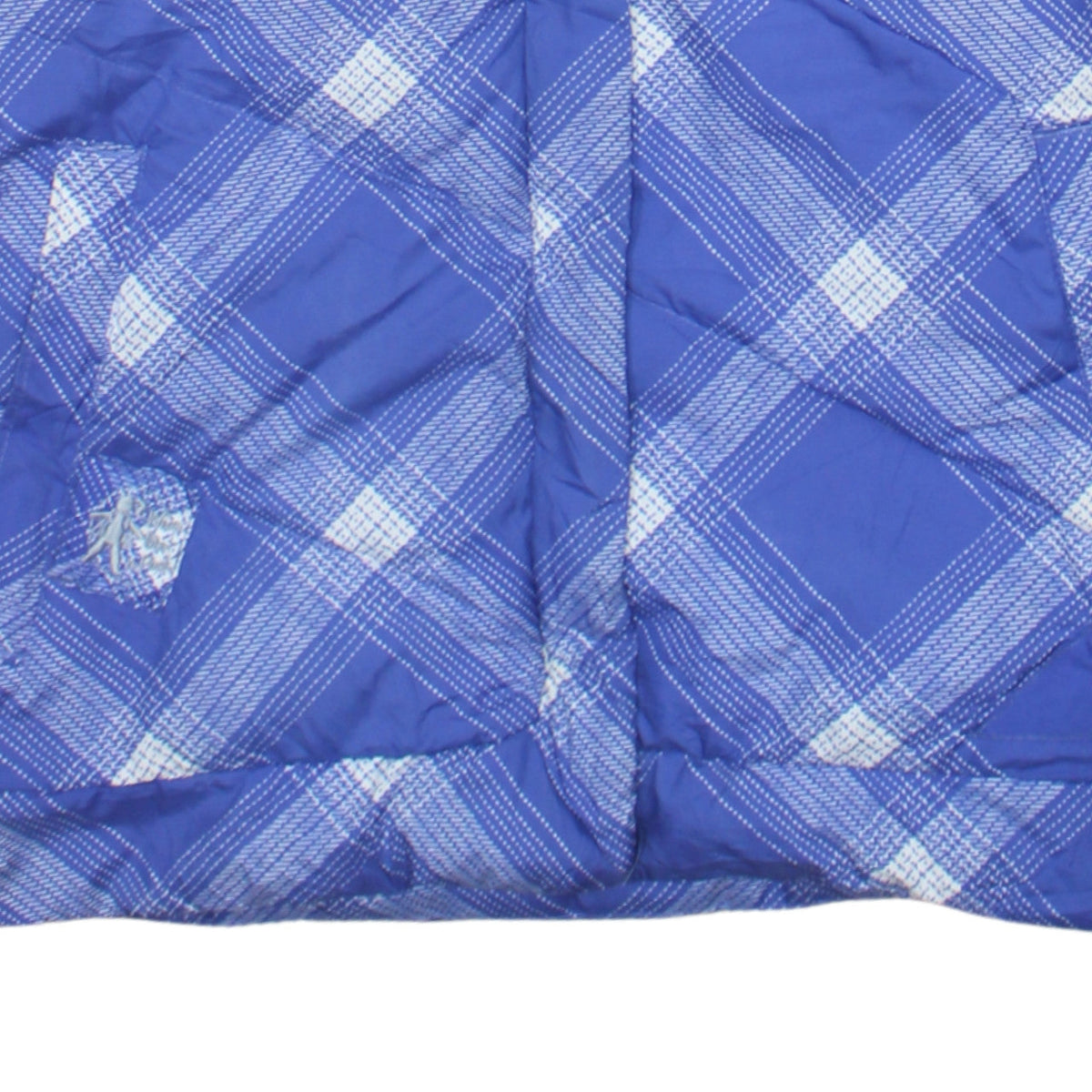 Columbia Girls Blue Check Puffer Jacket 14-16 Years Winter Mid-Length