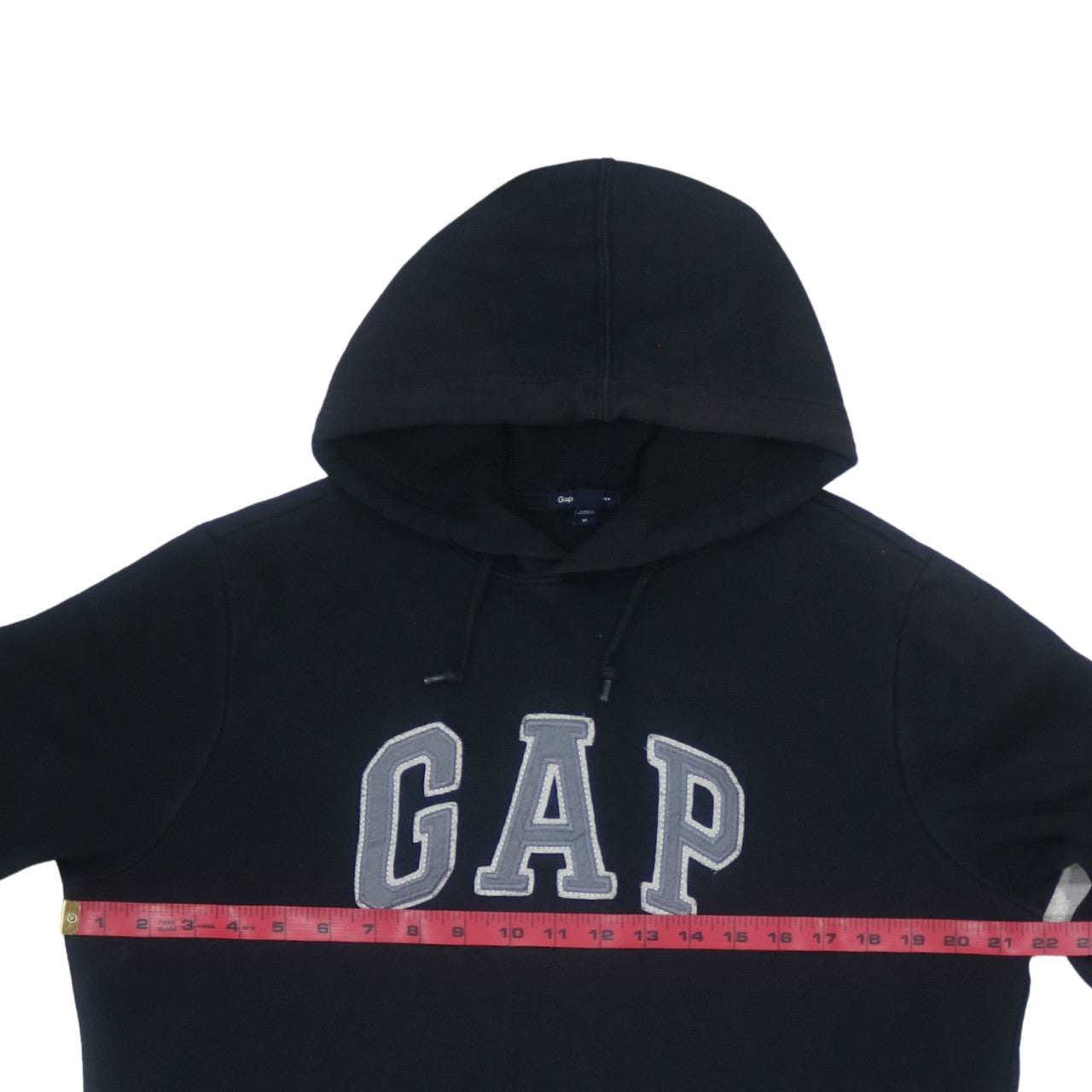 GAP Men’s Black Pullover Hoodie Medium Logo Fleece Sweatshirt
