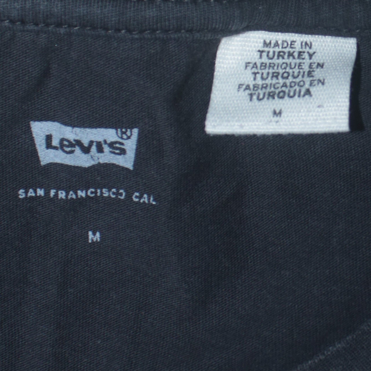 Levi's Women's Black Cotton Logo T-Shirt Medium