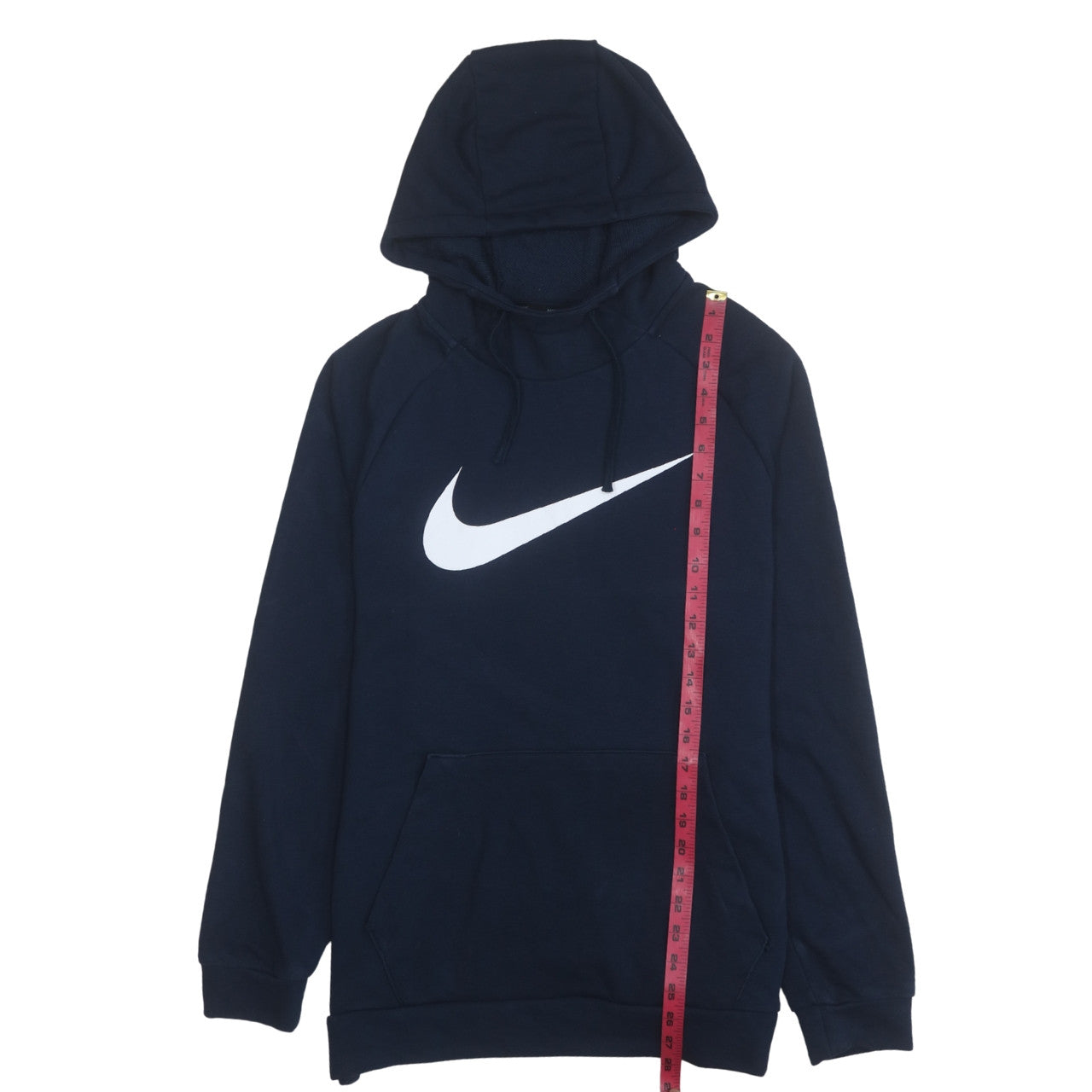 Nike Men's Blue Pullover Hoodie Medium Dri-FIT Logo Sweatshirt