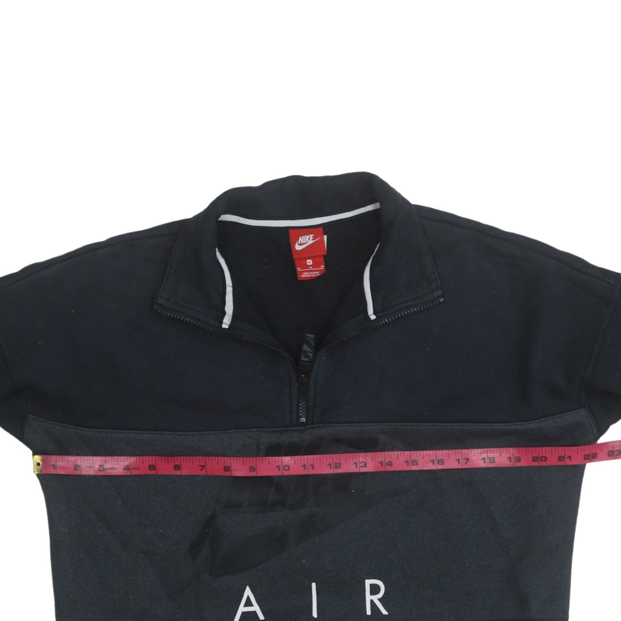 Nike Men's Black 1/2 Zip Air Logo Sweatshirt Size M