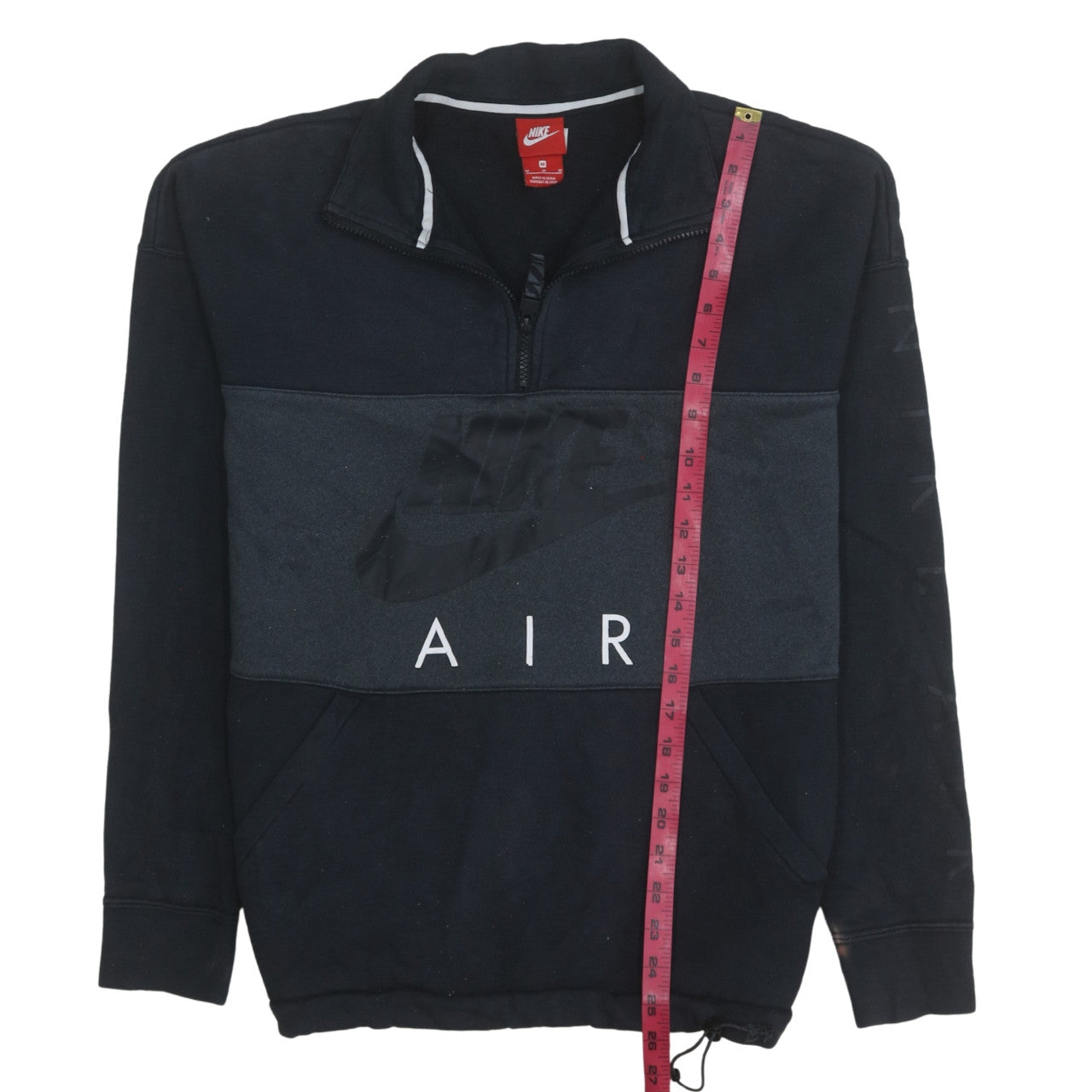 Nike Men's Black 1/2 Zip Air Logo Sweatshirt Size M
