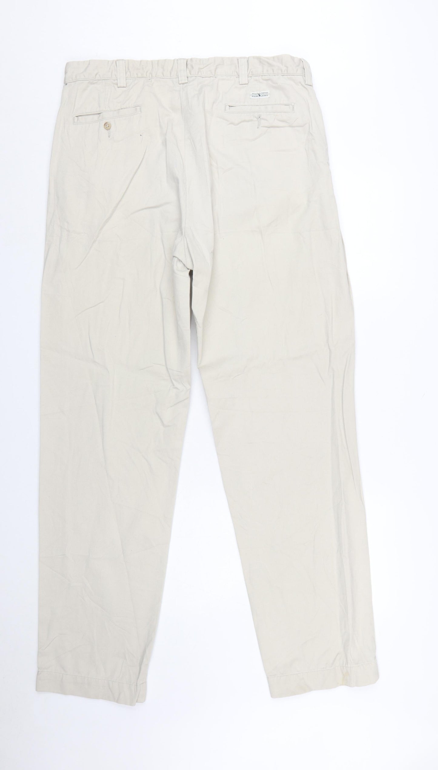 Polo Ralph Lauren Men's Beige Chino Trousers 40x34 Regular Fit