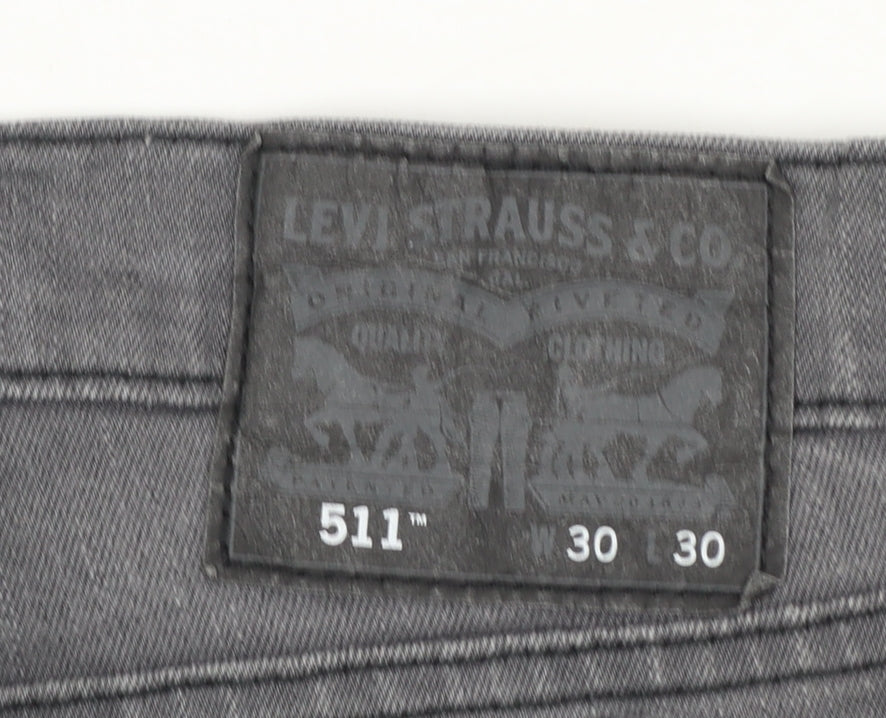 Levi's 511 Men's Grey Slim Fit Denim Jeans W30 L30