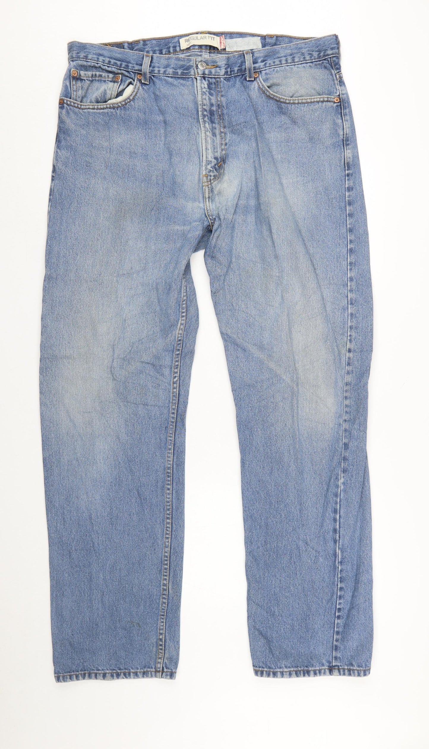 Levi's 505 Regular Fit Men's Blue Straight Jeans W40 L34 Denim Classic