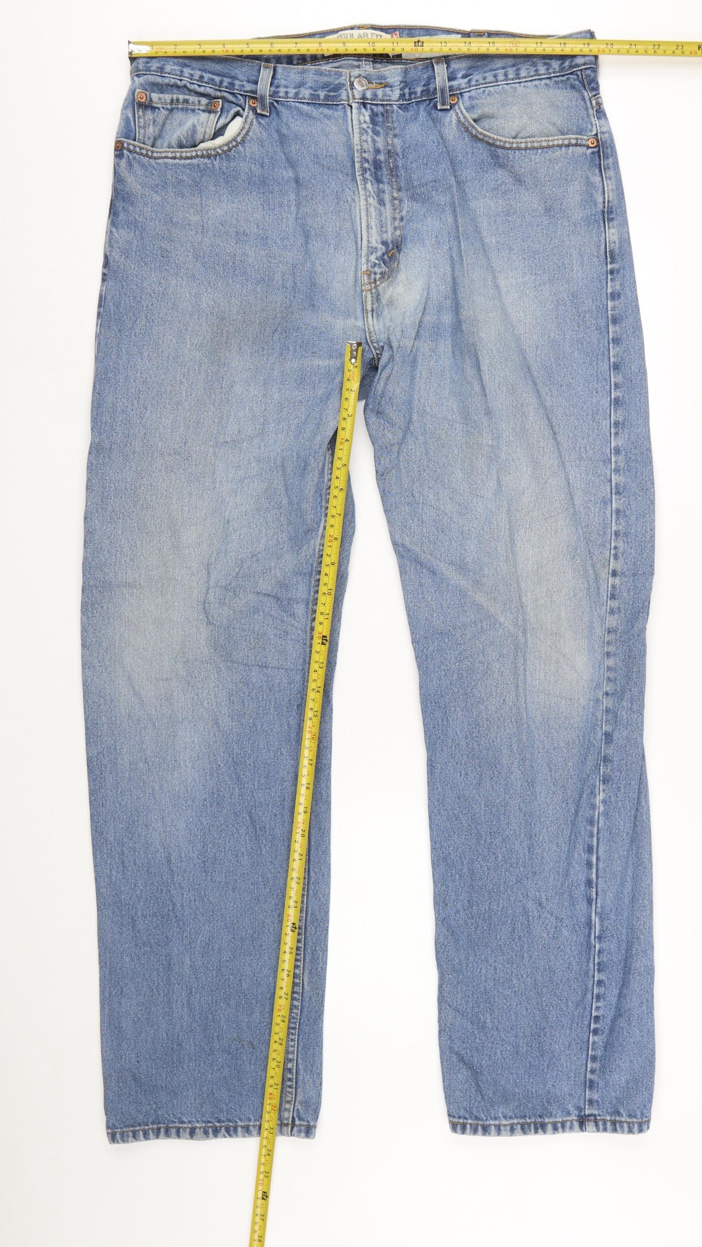 Levi's 505 Regular Fit Men's Blue Straight Jeans W40 L34 Denim Classic