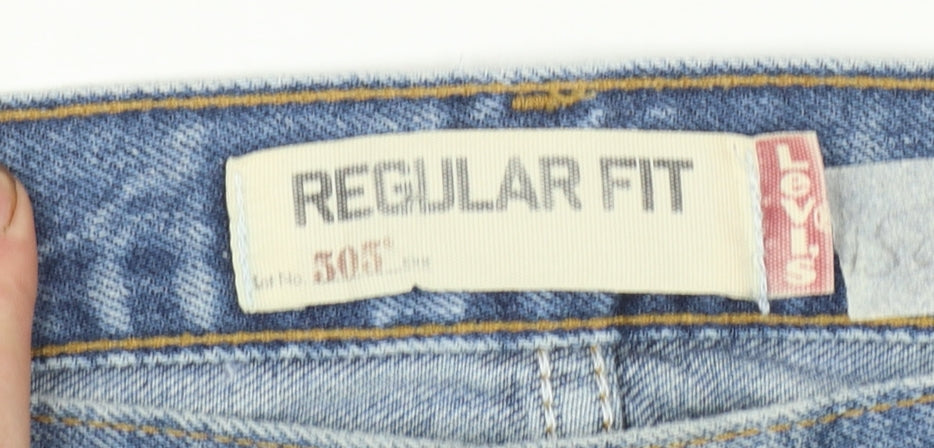 Levi's 505 Regular Fit Men's Blue Straight Jeans W40 L34 Denim Classic