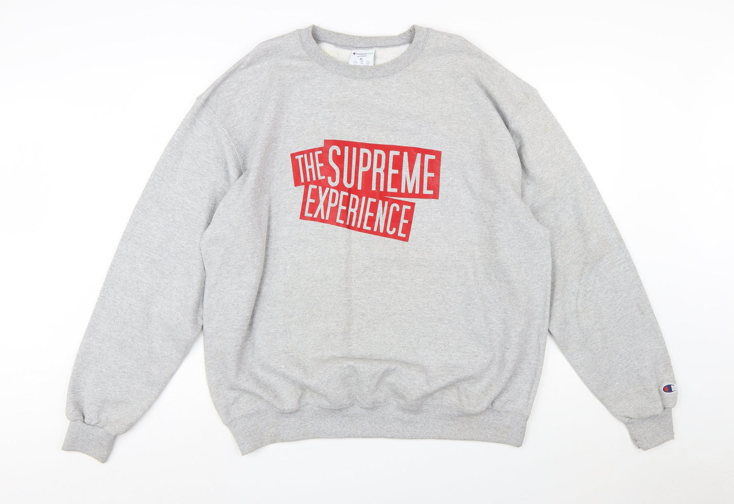 Champion Men's Grey XL Pullover Sweatshirt The Supreme Experience Graphic