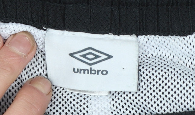 Umbro Men's Black 2XL Jogger Trousers with Ankle Zip