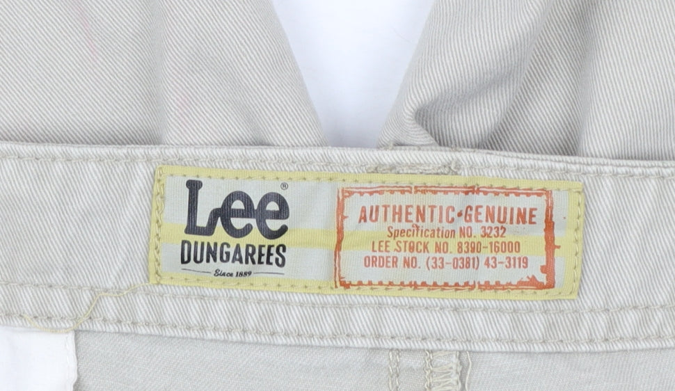 Lee Mens Beige Cargo Shorts Size 44 Regular Fit Cotton