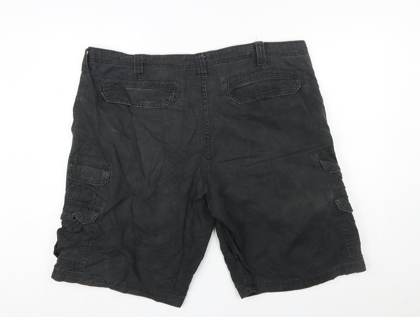 Lee Men’s Black Cargo Shorts Size 42 Cotton Canvas Casual