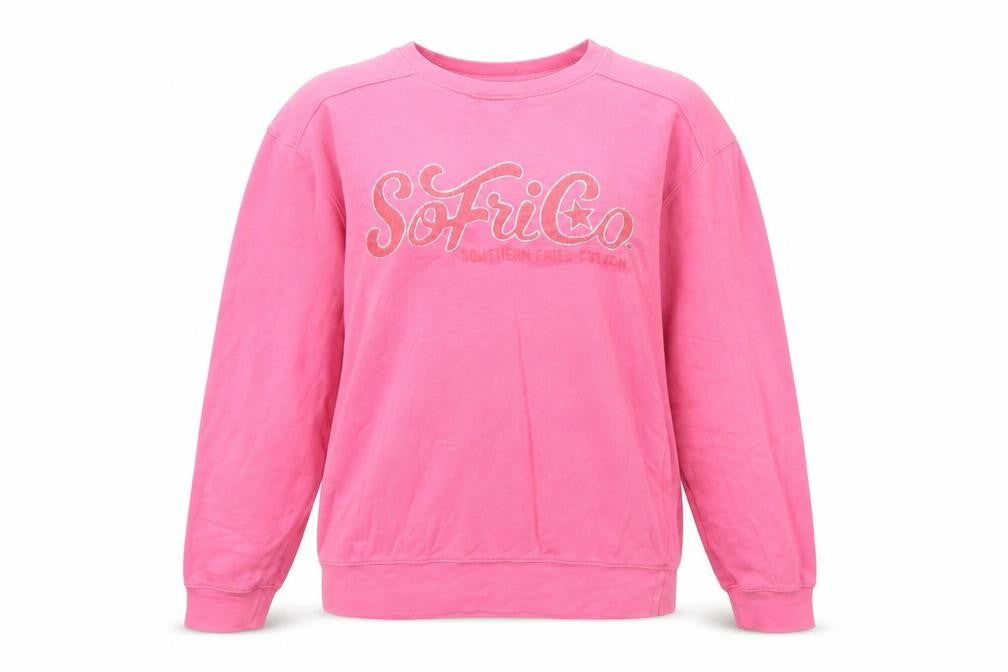 Southern Fried Cotton Women's Pink Pullover Sweatshirt Size S