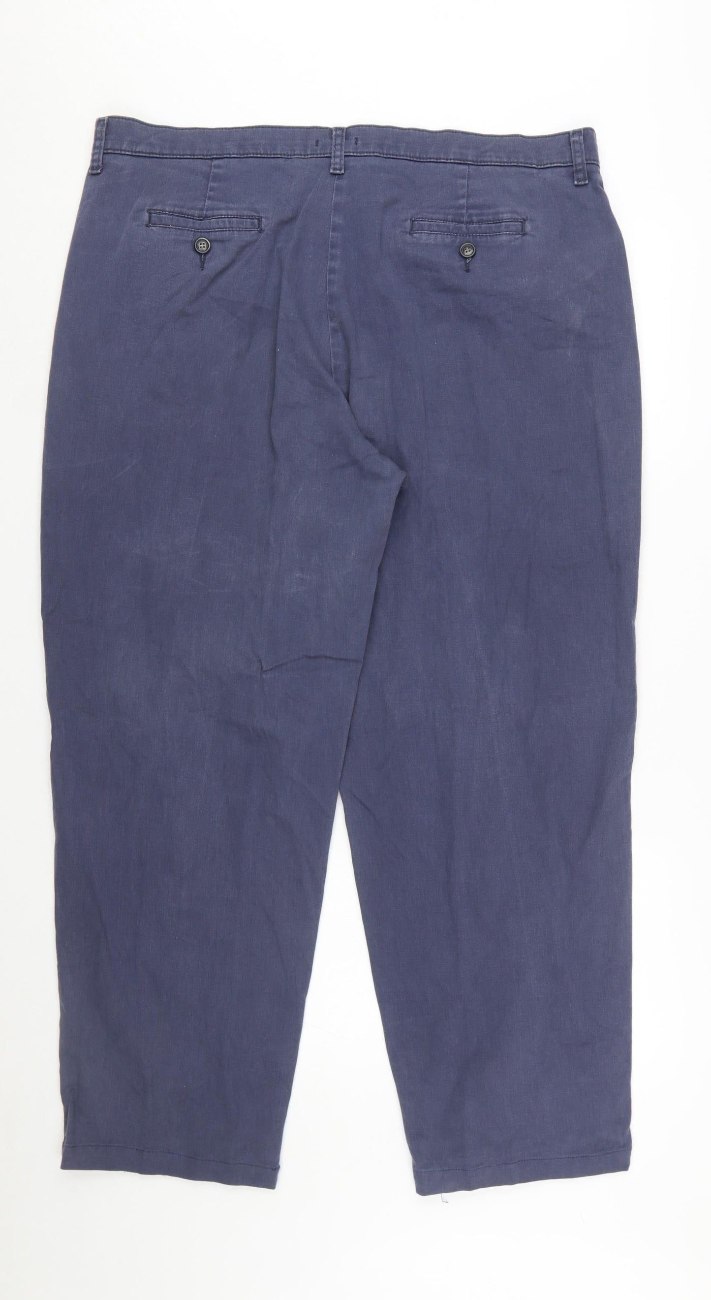 Lee Women's Blue Chino Trousers Size 20 Plus Stretch Cotton Blend