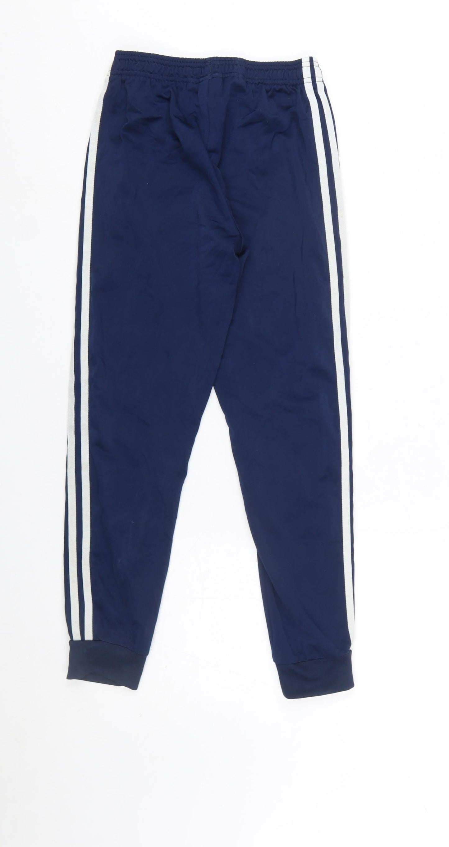 Adidas Boys Blue 11-12 Years Jogger Trousers with Side Stripes