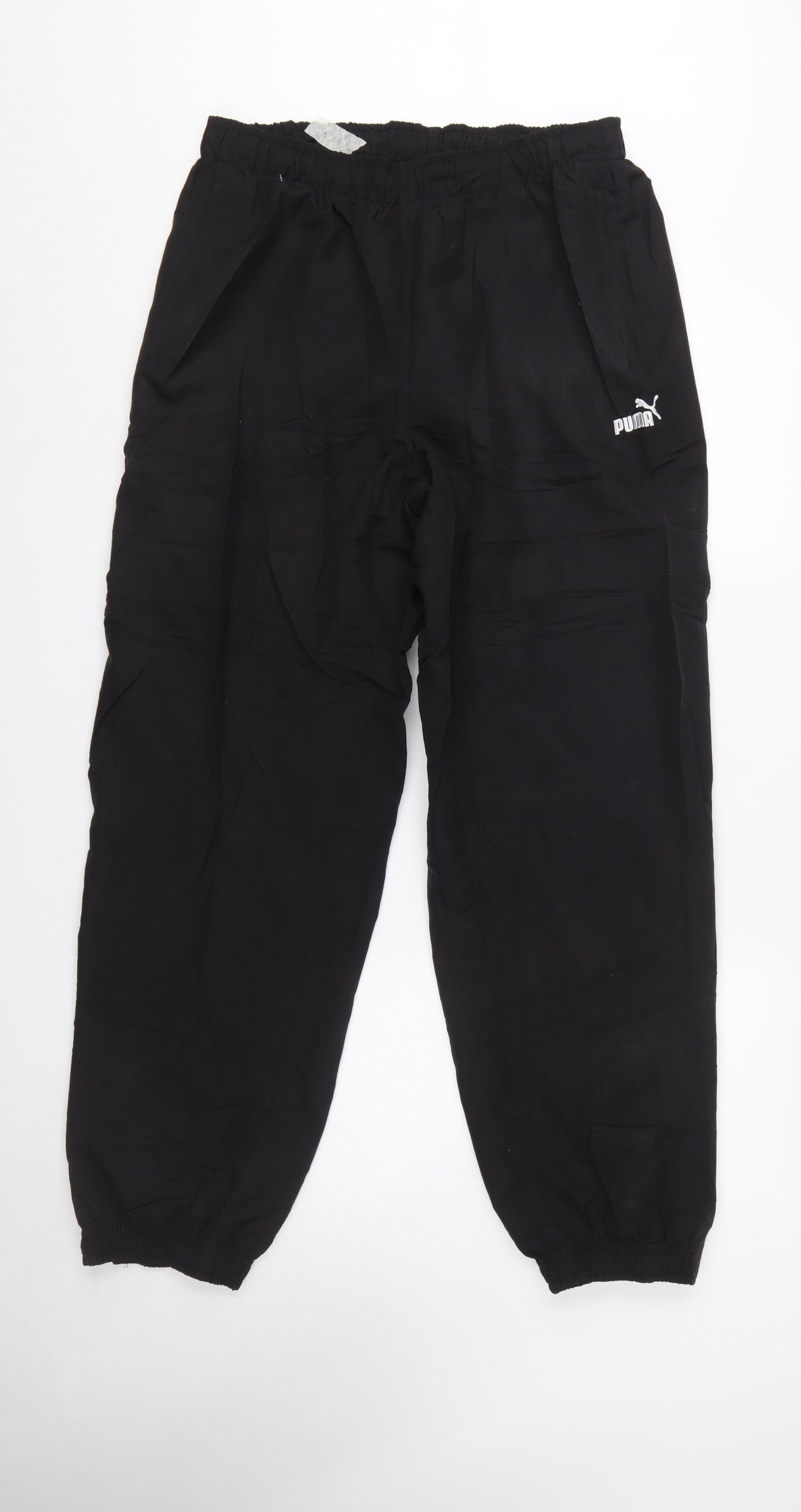 Puma Men's Black Jogger Trousers Size L Lightweight Sports Pants