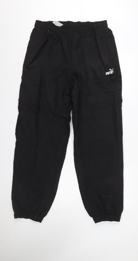 Puma Men's Black Jogger Trousers Size L Lightweight Sports Pants