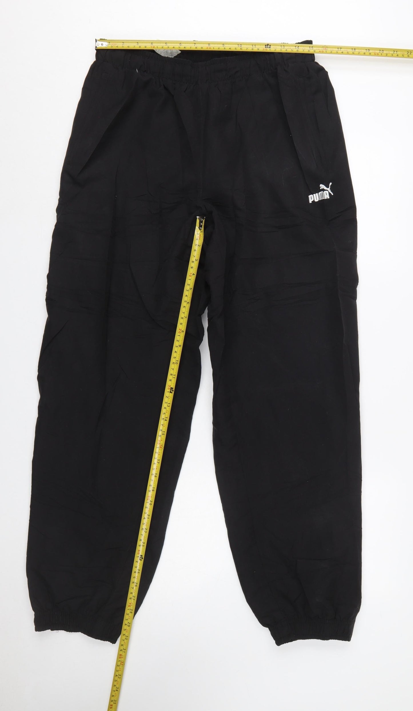 Puma Men's Black Jogger Trousers Size L Lightweight Sports Pants